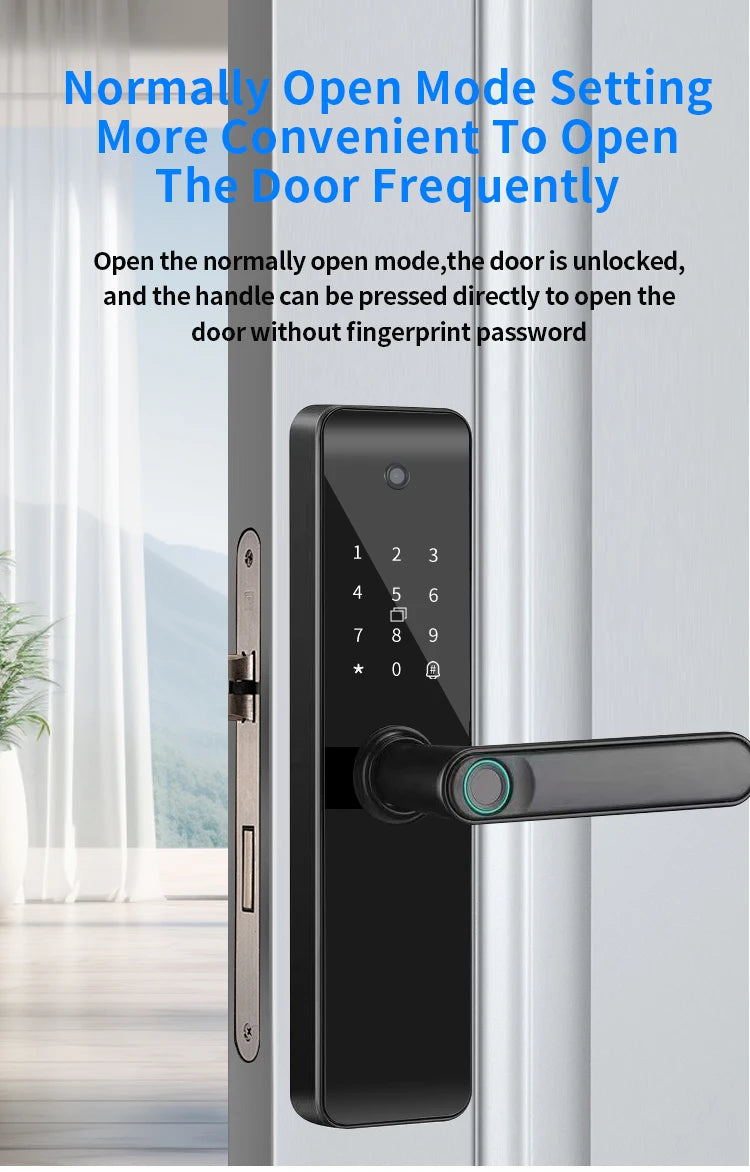 RYNX Tuya Smart Camera Electronic Lock With Biometric Fingerprint for Intelligence Door Lock Smart keyless Home Life App Remote
