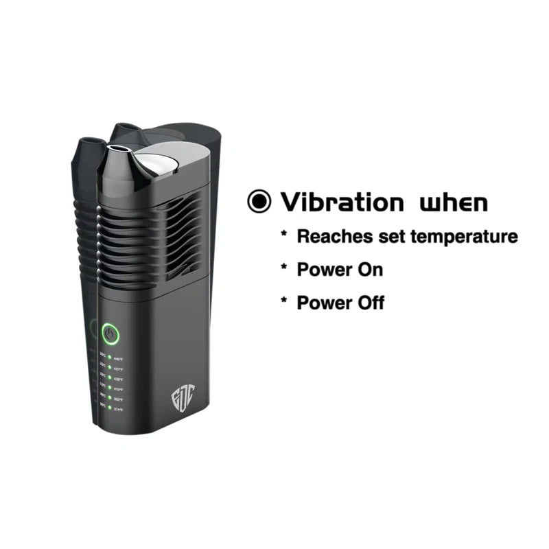 EDCVape Puffer Dry Herb Vaporizer Kit Temperature Adjustable Herbal Vape with Changeable Heating Chamber / 18650 Battery Ceramic