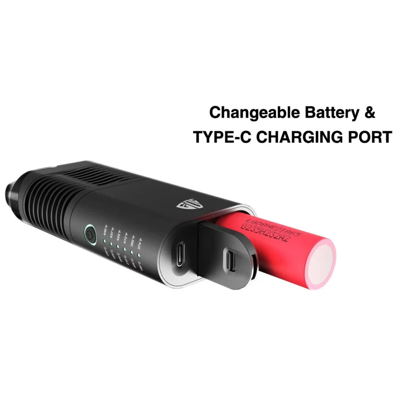 EDCVape Puffer Dry Herb Vaporizer Kit Temperature Adjustable Herbal Vape with Changeable Heating Chamber / 18650 Battery Ceramic