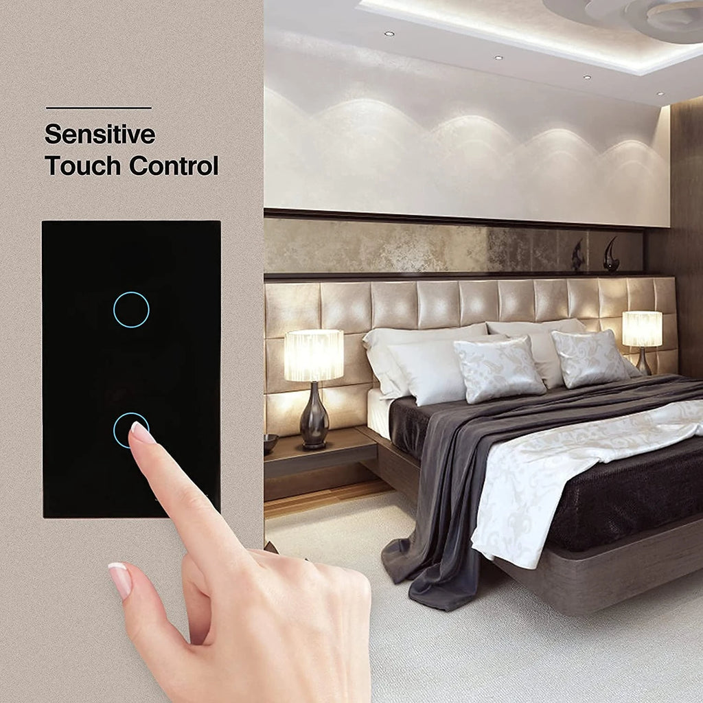 Wifi smart switch Suitable for EWelink App Bluetooth RF Alexa Google voice control No neutral wire Install Touch light switch