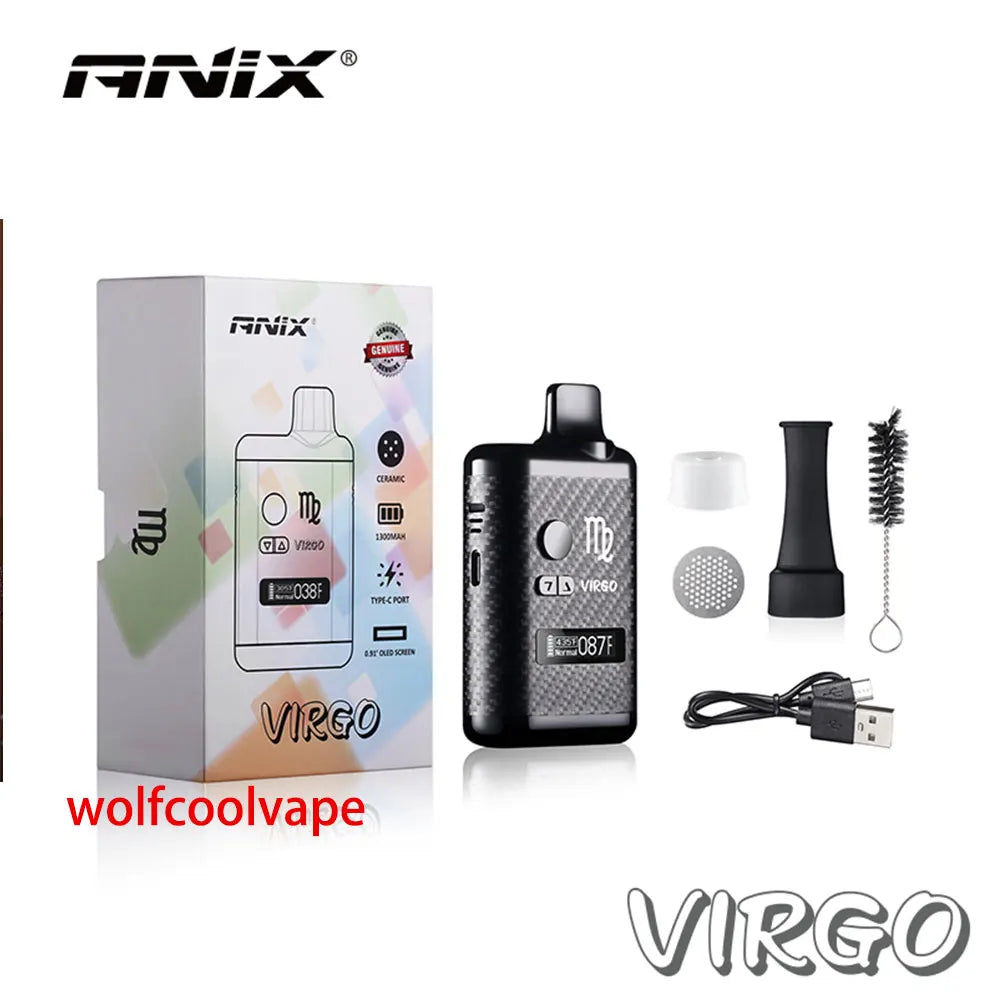 Wolfcoolvape Herbal Dry Herb Vaporizer TC Box Mod Vape 0.5ohm Ceramic Heating 1300mAh Element Screen E Cigarettes