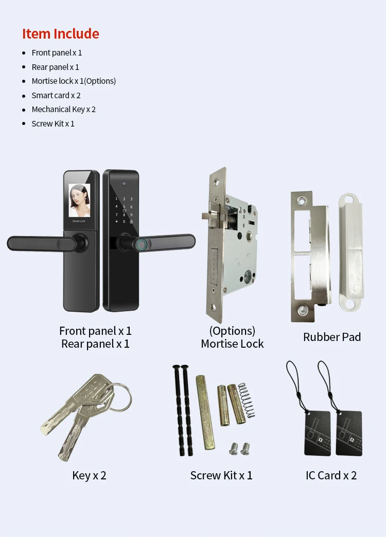 RYNX Tuya Smart Camera Electronic Lock With Biometric Fingerprint for Intelligence Door Lock Smart keyless Home Life App Remote