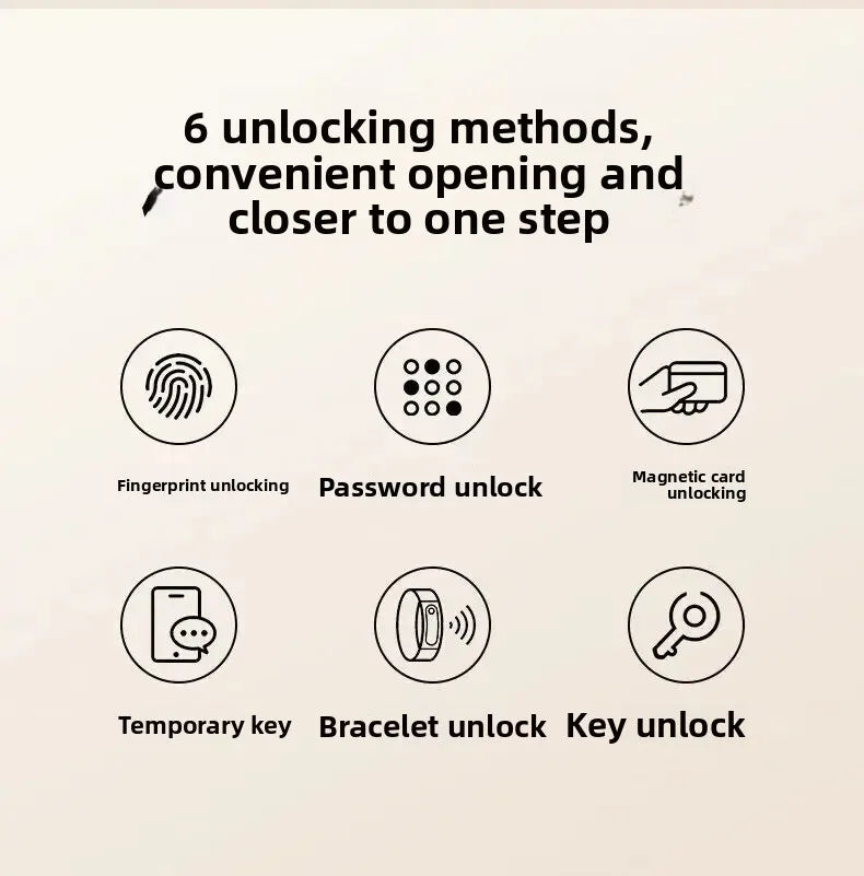 Smart Electronic Door Locks Fingerprint Recognition Quick Access Anti-Theft Apartment Entrance Home Security Protection