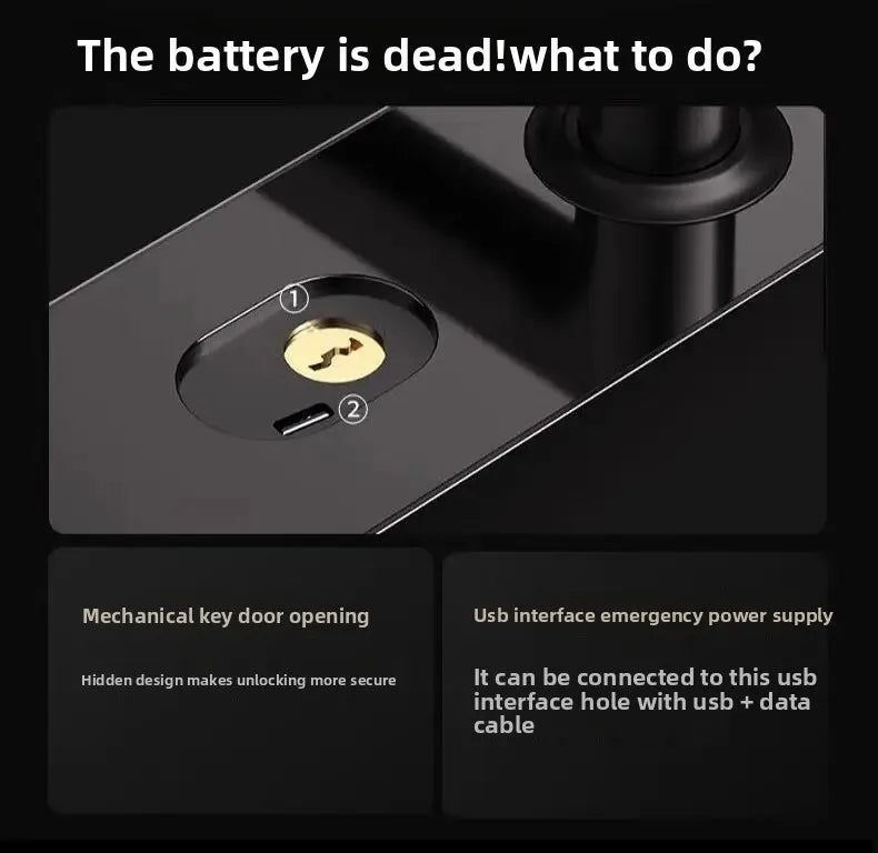 Smart Electronic Door Locks Fingerprint Recognition Quick Access Anti-Theft Apartment Entrance Home Security Protection