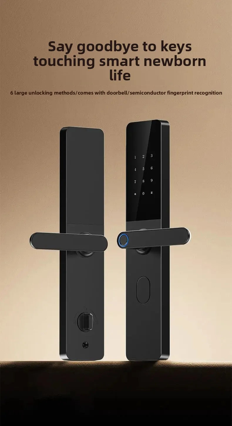 Smart Electronic Door Locks Fingerprint Recognition Quick Access Anti-Theft Apartment Entrance Home Security Protection