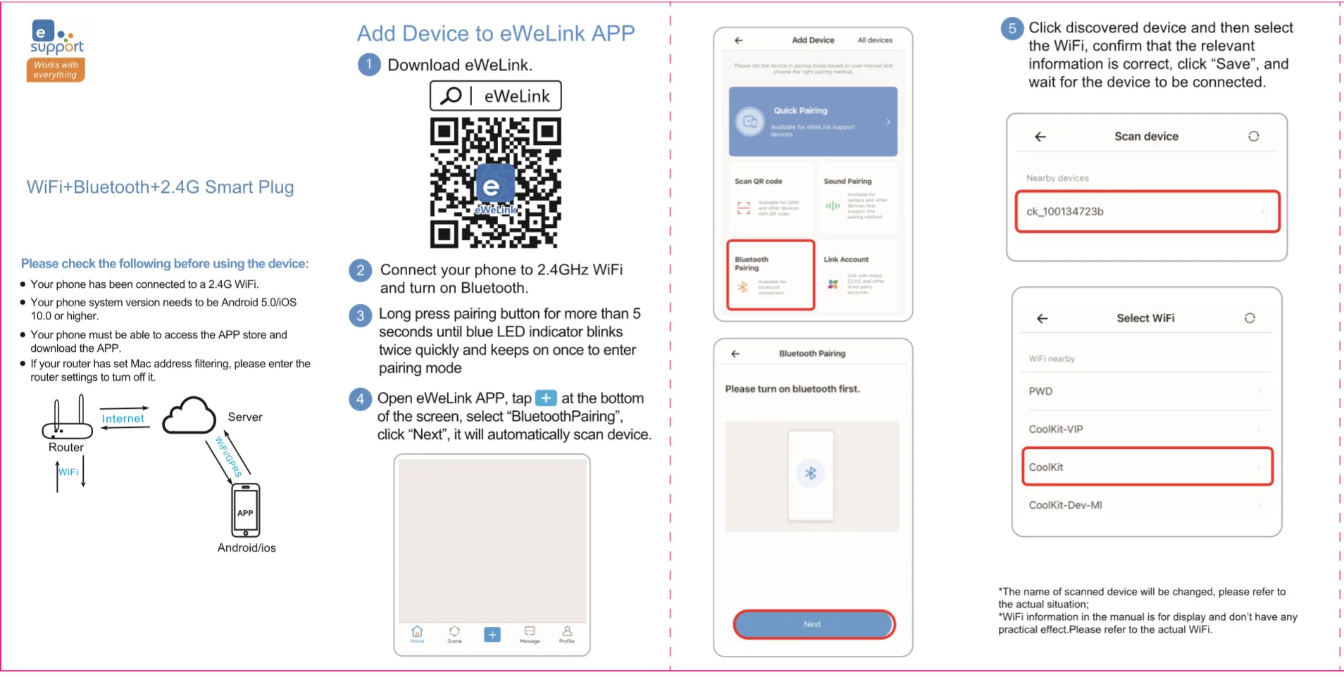 Wifi smart switch Suitable for EWelink App Bluetooth RF Alexa Google voice control No neutral wire Install Touch light switch