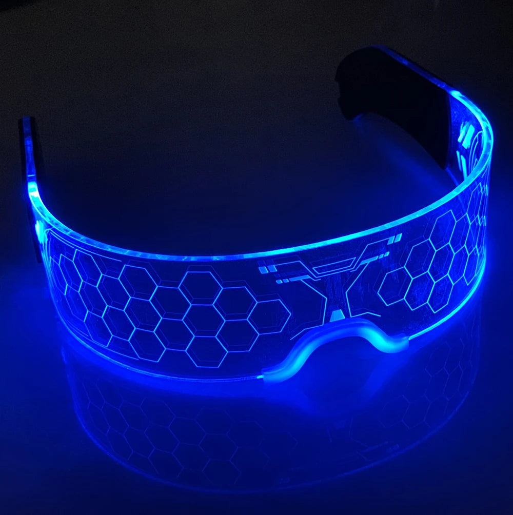Newest LED Light up Glasses Luminous Glasses Technology Future Glow Party Costume Sunglasses Nightclub DJ Dance Party Decor